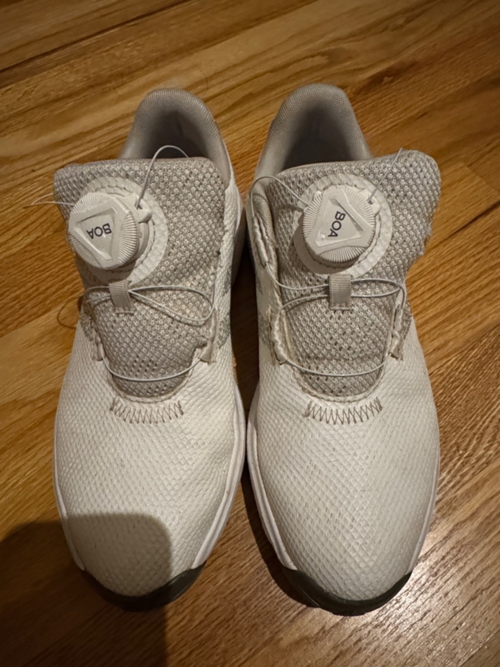 adidas Men's Athletic Golf Shoes in Light Gray and White with BOA Dial